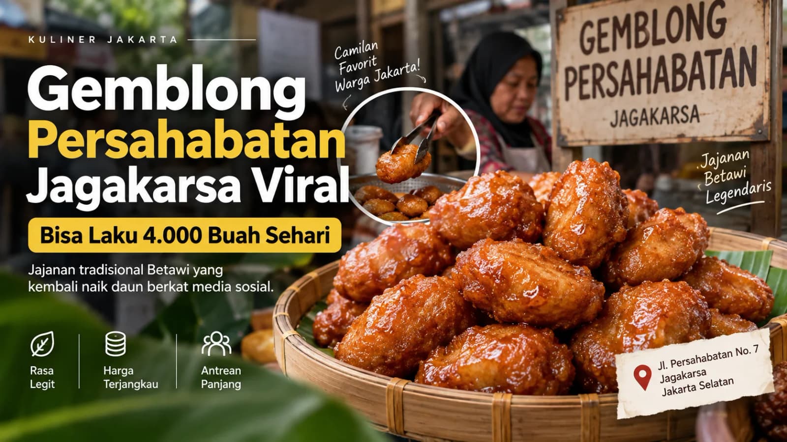 Misteri Gemblong Persahabatan: Jajanan Betawi yang Menantang Logika, Ludes 4.000 Buah Sehari