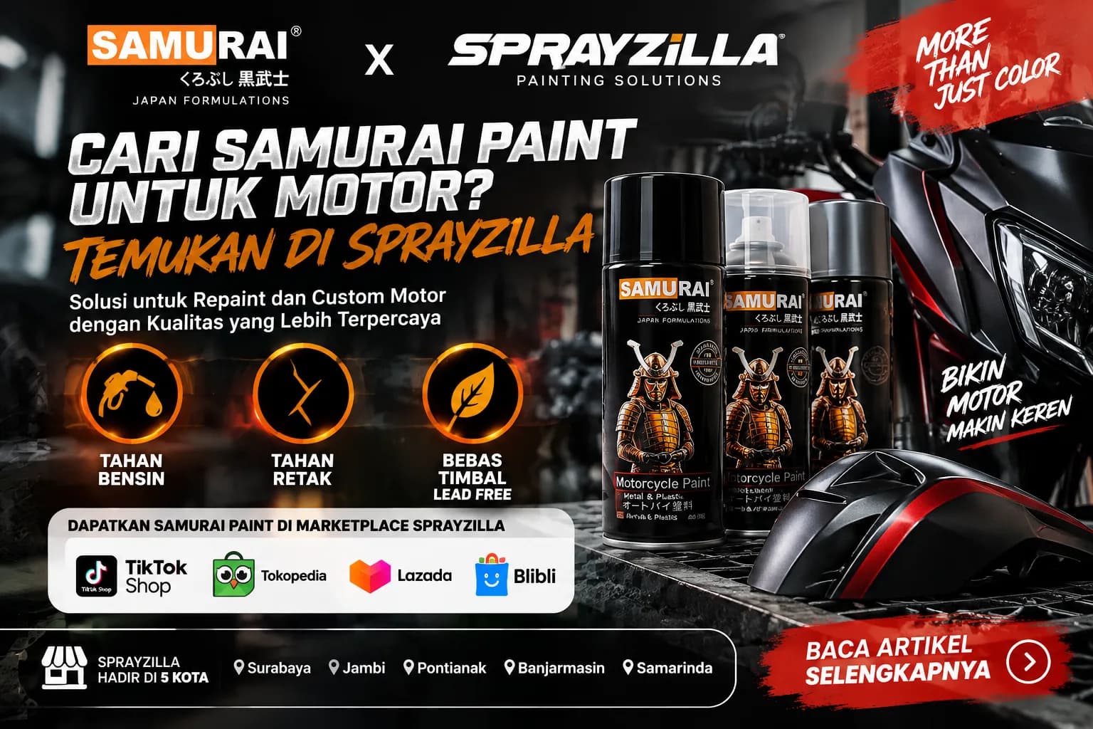 Misteri Cat Motor yang Tak Terungkap: Mengapa Samurai Paint di Sprayzilla Jadi Buruan Para Customizer?